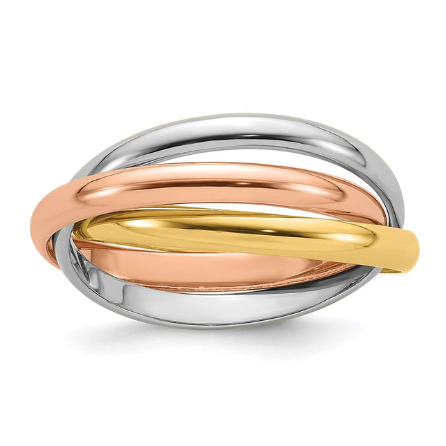 14k Tri-Color Rings Style RR3 - Classique Jewelry Inc.