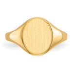 14K 9.5x11.0mm Closed Back Signet Ring view