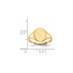 14K 9.5x11.0mm Closed Back Signet Ring view