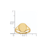 14K 9.5x11.0mm Closed Back Signet Ring view