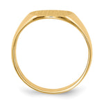 14K 10.0x11.5mm Closed Back Signet Ring view