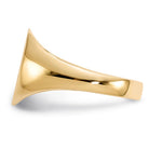 14K 10.0x11.5mm Closed Back Signet Ring view