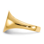 14K 10.0x11.5mm Closed Back Signet Ring view