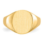14K 10.0x11.5mm Closed Back Signet Ring view