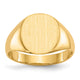 14K 10.0x11.5mm Closed Back Signet Ring