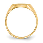14K 11.0x12.5mm Closed Back Signet Ring view
