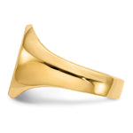 14K 11.0x12.5mm Closed Back Signet Ring view
