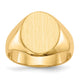 14K 11.0x12.5mm Closed Back Signet Ring
