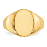 14K 11.5x13.0mm Closed Back Mens Signet Ring view