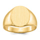 14K 12.0x14.5mm Closed Back Mens Signet Ring