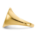 14K 13.0x16.0mm Closed Back Signet Ring view