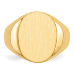 14K 13.0x16.0mm Closed Back Signet Ring view