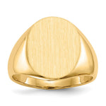 14K 13.0x16.0mm Closed Back Signet Ring view