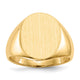 14K 13.0x16.0mm Closed Back Signet Ring