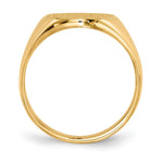 14K 14.0x18.0mm Closed Back Mens Signet Ring view