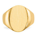 14K 14.0x18.0mm Closed Back Mens Signet Ring view