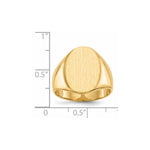14K 14.0x18.0mm Closed Back Mens Signet Ring view
