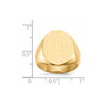 14K 15.5x19.0mm Closed Back Mens Signet Ring view