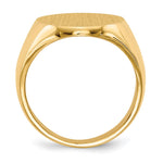 14K 16.0x20.5mm Closed Back Mens Signet Ring view