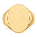 14K 16.0x20.5mm Closed Back Mens Signet Ring view