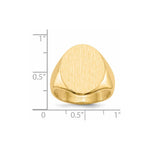 14K 16.0x20.5mm Closed Back Mens Signet Ring view