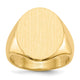 14K 16.0x20.5mm Closed Back Mens Signet Ring