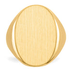 14K 16.0 x21. Closed Back Mens Signet Ring view