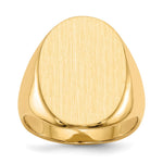 14K 16.0 x21. Closed Back Mens Signet Ring view