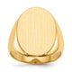 14K 16.0 x21. Closed Back Mens Signet Ring