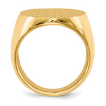 14K 19.0x26.5mm Closed Back Mens Signet Ring view