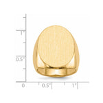 14K 19.0x26.5mm Closed Back Mens Signet Ring view