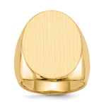 14K 19.0x26.5mm Closed Back Mens Signet Ring view