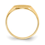 14K 9.5x11.0mm Open Back Signet Ring view