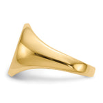 14K 11.0x12. Open Back Signet Ring view
