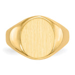 14K 11.0x12. Open Back Signet Ring view