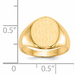 14K 11.0x12. Open Back Signet Ring view