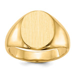 14K 11.5x13.5mm Open Back Signet Ring view