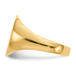 14K 11.5x13.0mm Open Back Mens Signet Ring view