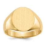 14K 11.5x13.0mm Open Back Mens Signet Ring view