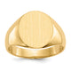 14K 11.5x13.0mm Open Back Mens Signet Ring