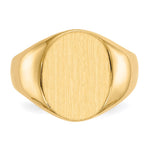 14K 12.5x16.0mm Open Back Mens Signet Ring view