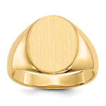 14K 12.5x16.0mm Open Back Mens Signet Ring view