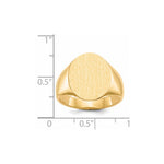 14K 14.0x18.0mm Open Back Mens Signet Ring view