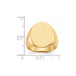 14K 16.0x20.5mm Open Back Mens Signet Ring view