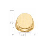 14K 18.0x22.0mm Open Back Mens Signet Ring view