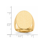 14K 19.0x26.5mm Open Back Mens Signet Ring view