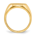 14K 14.5x17.5mm Closed Back Mens Signet Ring view