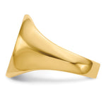 14K 14.5x17.5mm Closed Back Mens Signet Ring view