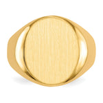 14K 14.5x17.5mm Closed Back Mens Signet Ring view