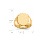 14K 14.5x17.5mm Closed Back Mens Signet Ring view